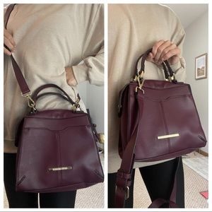 Steve Madden Burgundy/Maroon Satchel w/ Crossbody Strap